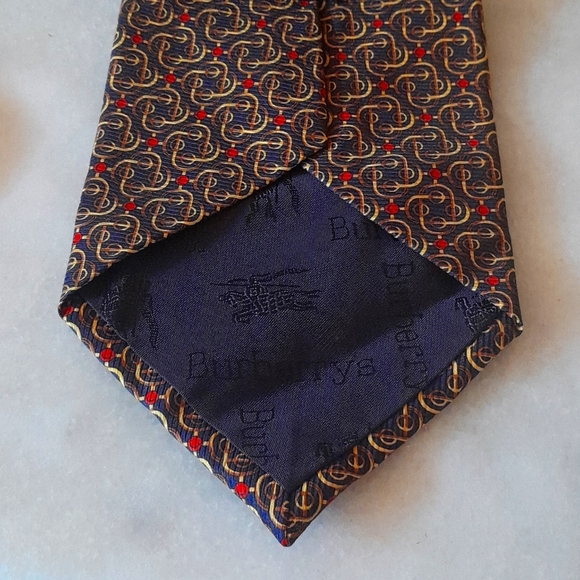 Burberrys Of London Mens Vintage Silk Tie - Picture 2 of 6